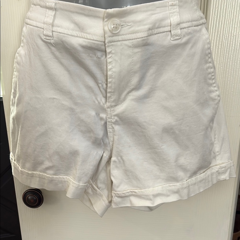 Women's White Casual Shorts